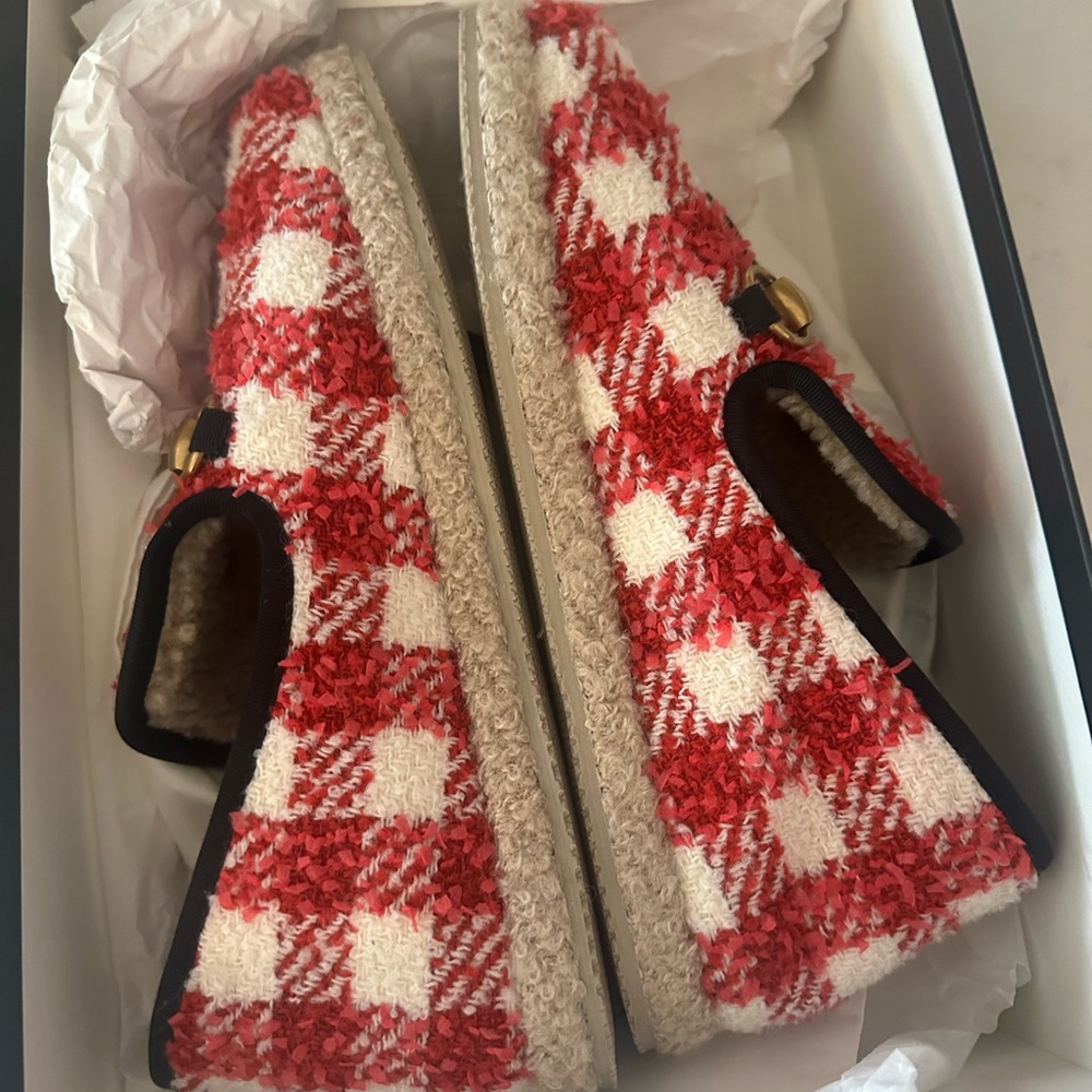Gucci Vichy Tweed Loafers size 38 - Picture 9 of 11